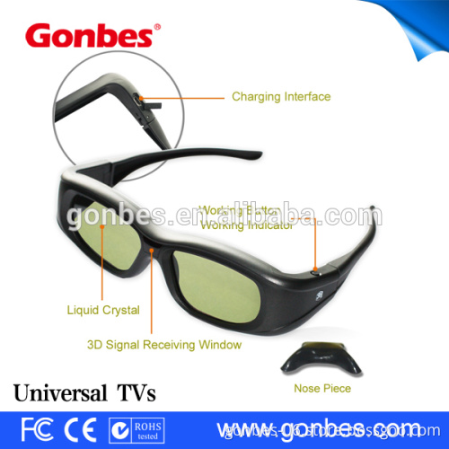 universal infrared and blutooth 3d active shutter TV glasses Gonbes G05-A